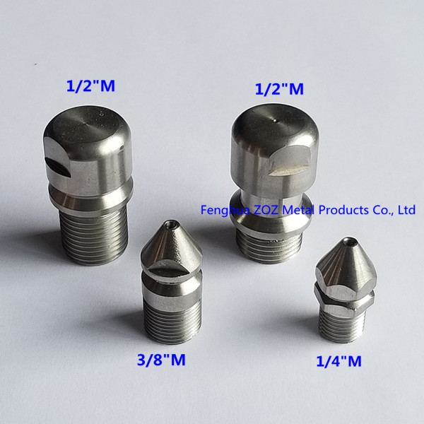 3/8"M Pressure Washer Jet Wash Drain Cleaning Nozzle 1 Forward 8 Rear