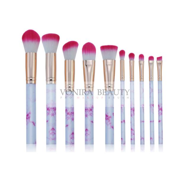 Marvelous Marble Handle Mass Level Makeup Brushes For Facial , High End