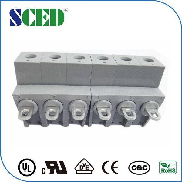 Panel Mount Wiring Terminal Block Feed Through Connector 600V 50A