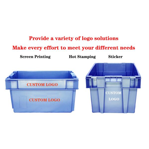 Stack And Nest Totes Heavy Duty Nesting Plastic Crates Logistics Container Turnover Box