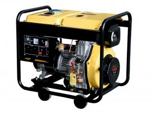 China 5000 W Silent Diesel Generator Set Yellow / Red Quiet Portable Generator on sale
