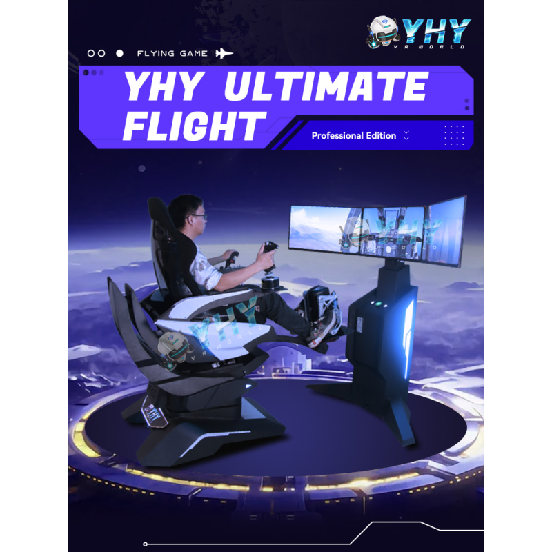 Flying Game Machine Virtual Flight Simulator Vr Airplane with Self-control Buttons Easy Business Operation