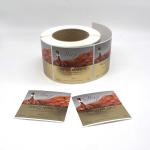 Textured Paper Wine Bottle Label Glossy / Matte Varnishing Customized