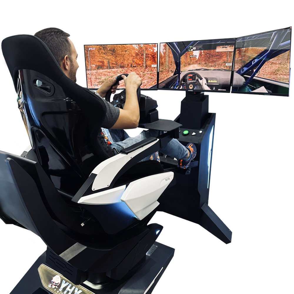 3 Screen Vr Ar Mr Equipment 9 Games Riding 3 Dof Driving Vr Racing Simulator