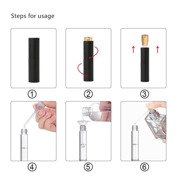 Wooden small Twist And Spritz Atomiserbottle inner glass vial with top aluminum Sprayer