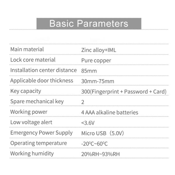 Tuya App Control Intelligent Smart Door Lock Phone Fingerprint Code Open For Home Security
