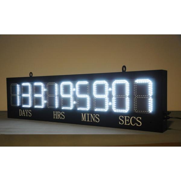 White Color Ultra Thin LED Digital Clock , Electronic Timer for Outdoor and Indoor