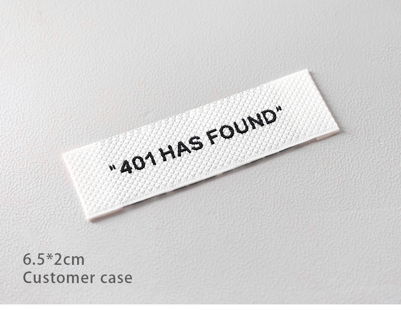 Garment custom label Factory Direct fashion garment label Embroidered Cotton personalised clothing label