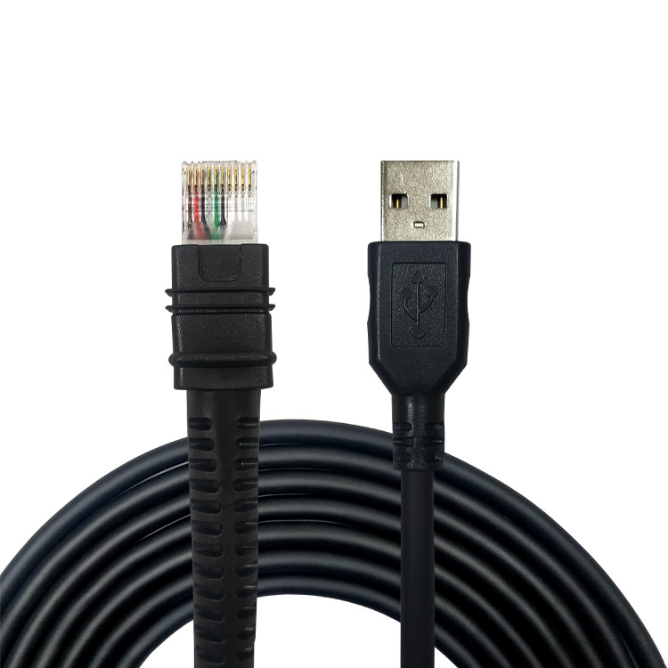 Buy cheap Shielded USB Coiled Cable Shielded For Zebra Barcode Scanner product