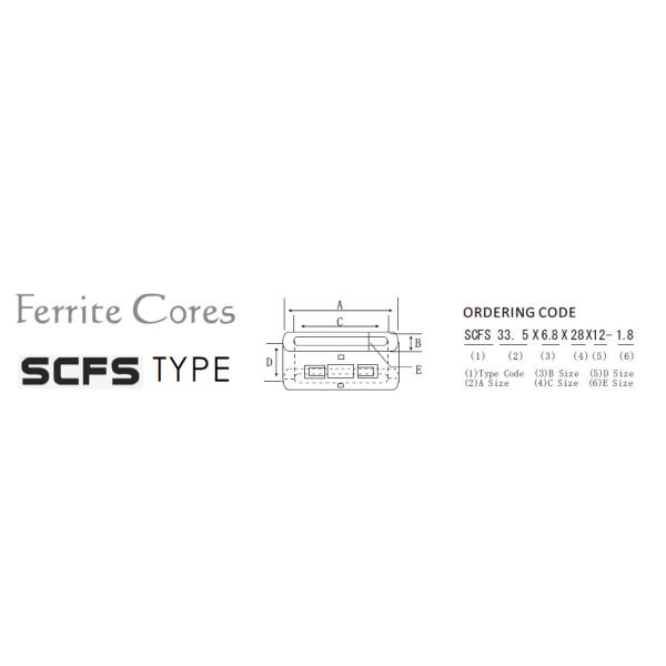 Plastic Cover EMI Suppression Flat Nizn Ferrite Core SCFS TYPE