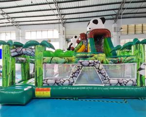 Buy cheap 1000D Panda Inflatable Bounce House Combo For Hotel product