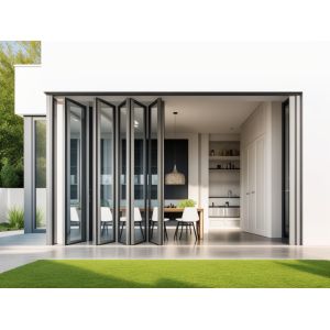 Buy cheap Anodizing Bifold Folding Glass Windows Noise Reduction Windproof product