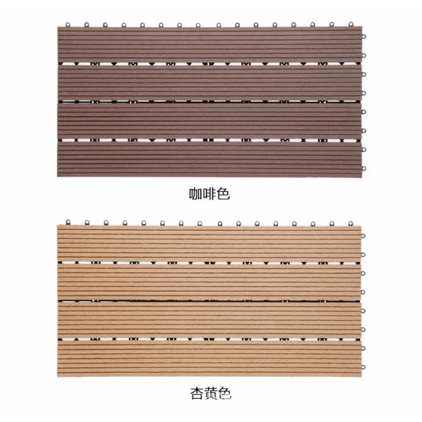 SGS 30x60cm Outdoor Interlocking Composite Patio Decking Tiles