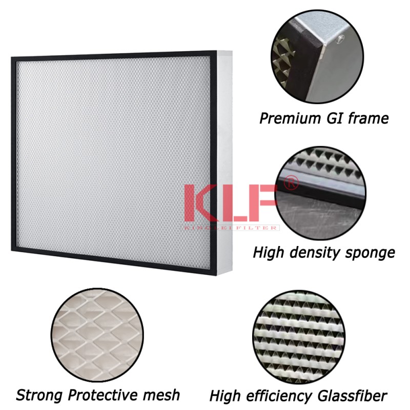 Customizable Size High Efficiency HEPA Filter with Antibacterial Function for HVAC Systems