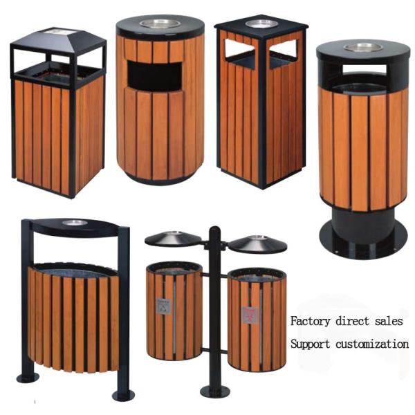 Customized Plastic Wood Recycling Bin with Foot Pedal