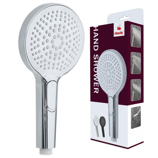 Ultra-Thin Round Zinc Alloy Shower Head With Test Model Spout Material Wall Mounted