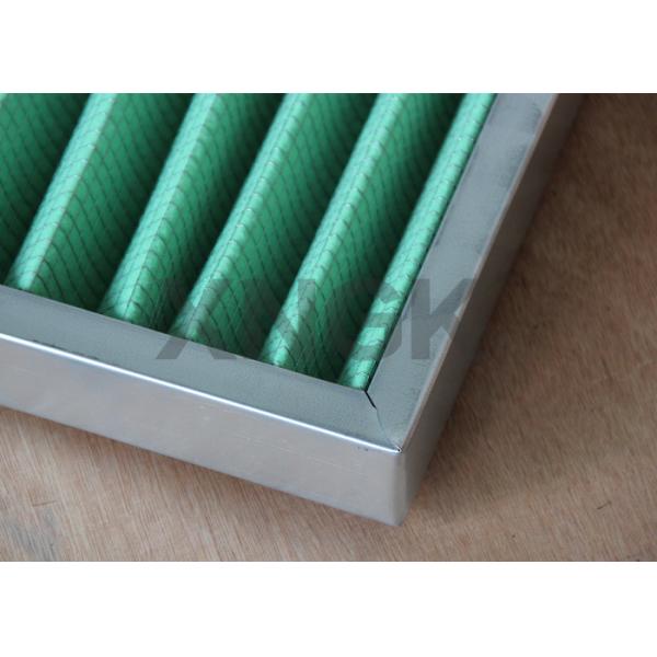 Non - Woven Cloth V Form Pre Air Filter Customized Size Galvanized Steel Frame