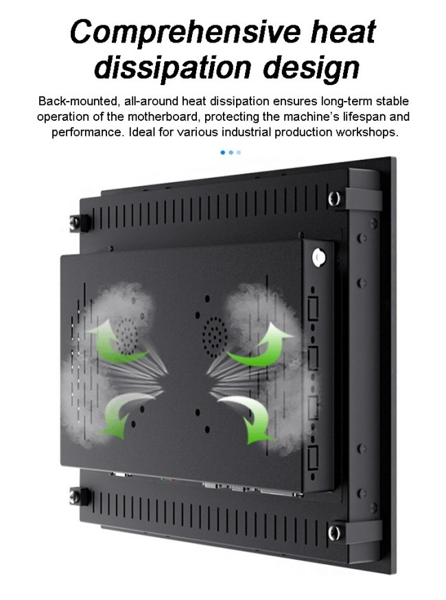 21.5 Inch LCD Industrial Monitor Ip65 Panel Wall Mount Embedded Capacitive Touch Screen Rear-mount Display Terminals