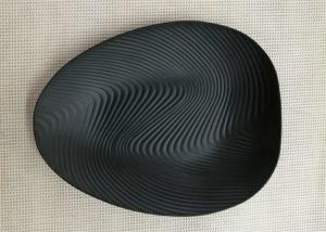 Buy cheap Imitation Porcelain Dinnerware Sets Korean - style Plate Black Color Ripple Finish product