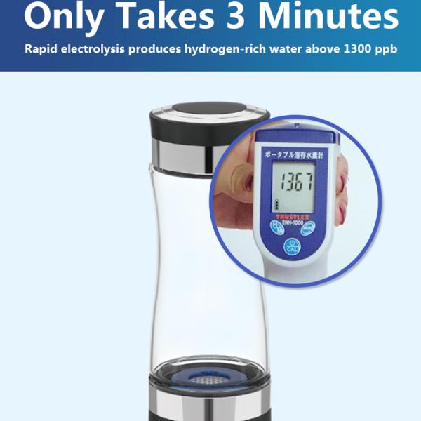 Household Hydrogen Rich Water Generator , Handheld Hydrogen Alkaline Water Bottle