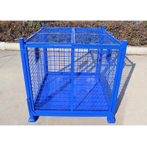 China Turnover Full Security Lockable Wire Mesh Pallet Cage 1500Kg on sale