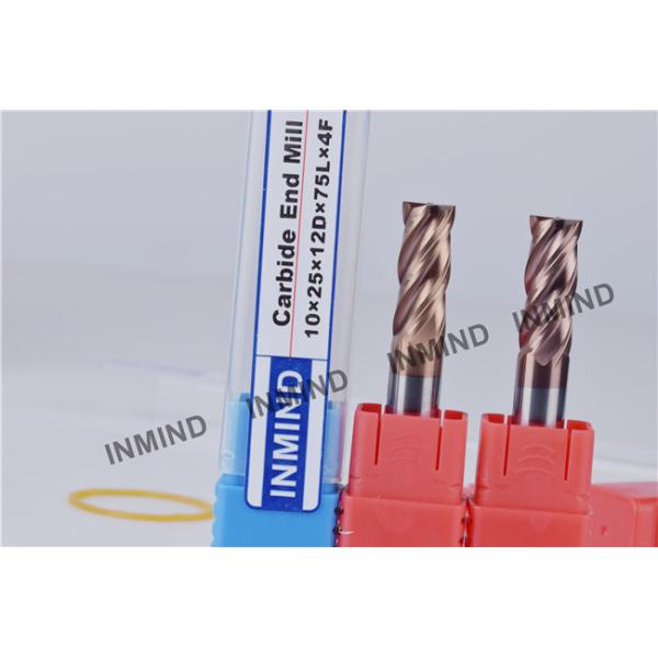 Milling Machine Tools Carbide End Mill Cutter With 0.5 - 0.6 UM Grain Size H6 Tolerance