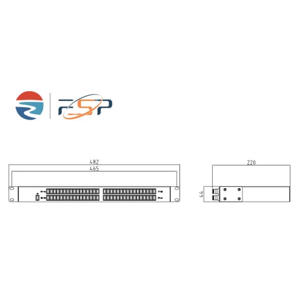 FTTX Ready 19-Inch Fiber Optic Splitter Panel for ODN Networks and FTTX Applications