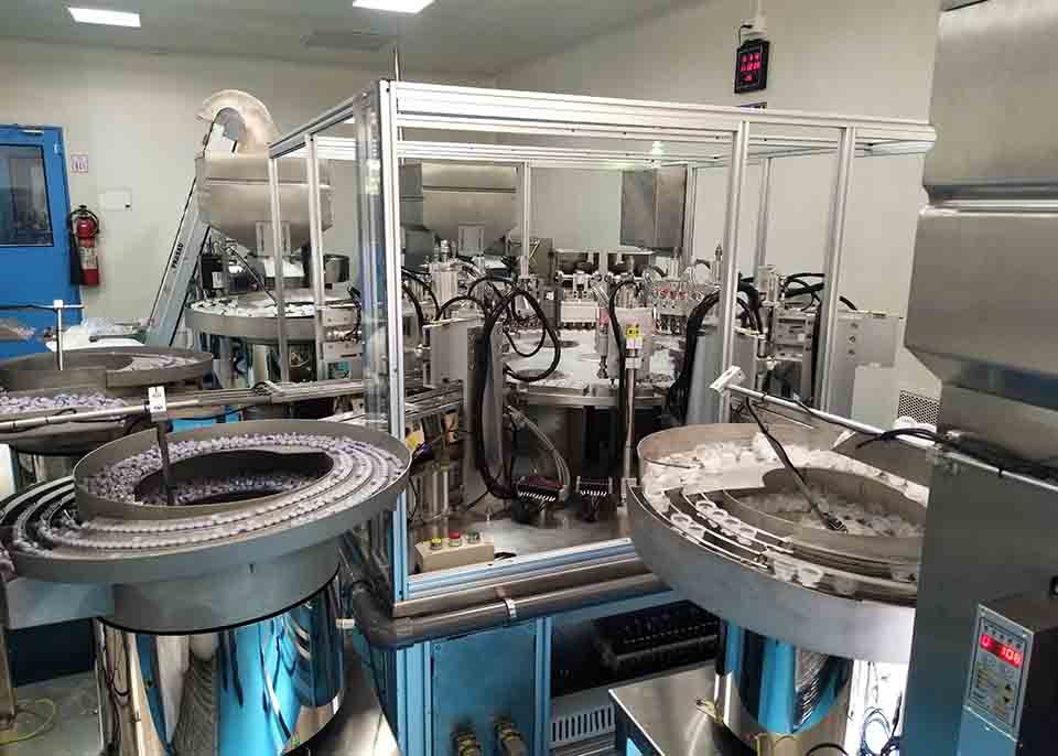 Buy cheap Eight station double folding cap assembly machine product