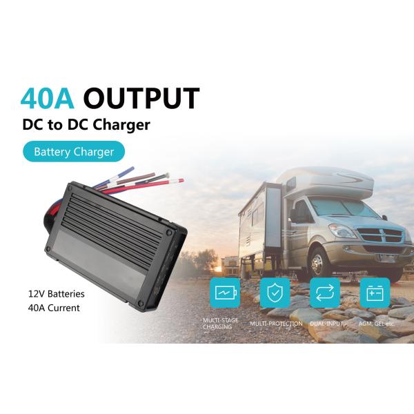 Lead Acid AGM GEL Smart Battery Charger DC Input And Solar Input RV Battery Charger