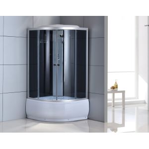 Grey Glass Wet Room Shower Enclosure 39''x39''x85''
