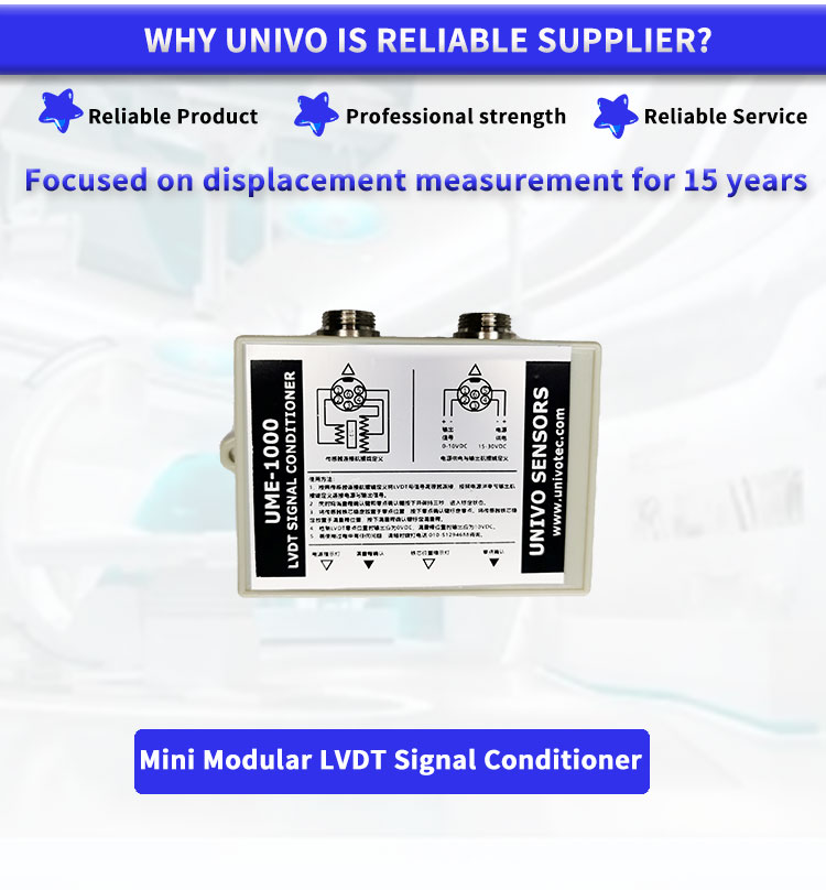 Industrial Grade UME1000Y LVDT RVDT Transmitter And Signal Converter 32-160℉ 0-70C