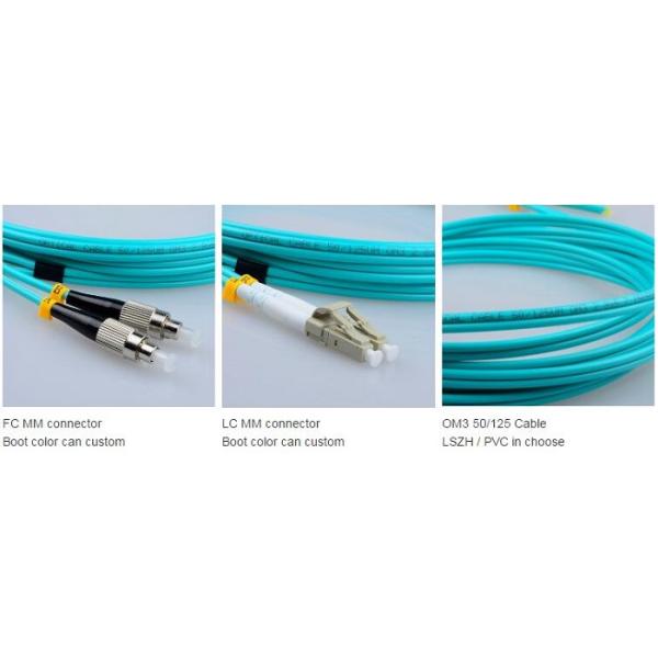 OM3 OM4 Fiber Optic Patch Cord Stability Length Customized With LC Connector