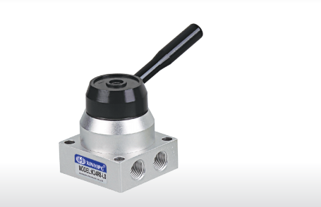 Black Knob Pneumatic Manual Valve K34R8-L8 4 / 2 Way 4 / 3 Way Manual Air Valve