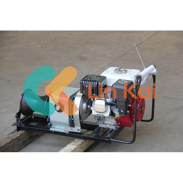 30 Kn 4.04 KW Gasoline Engine Cable Pulling Winch With Detachable Drum