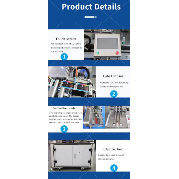 Case Packaging Type Plastic Flat Label Applicator Machine for Cosmetic Pouch Bag Labeling