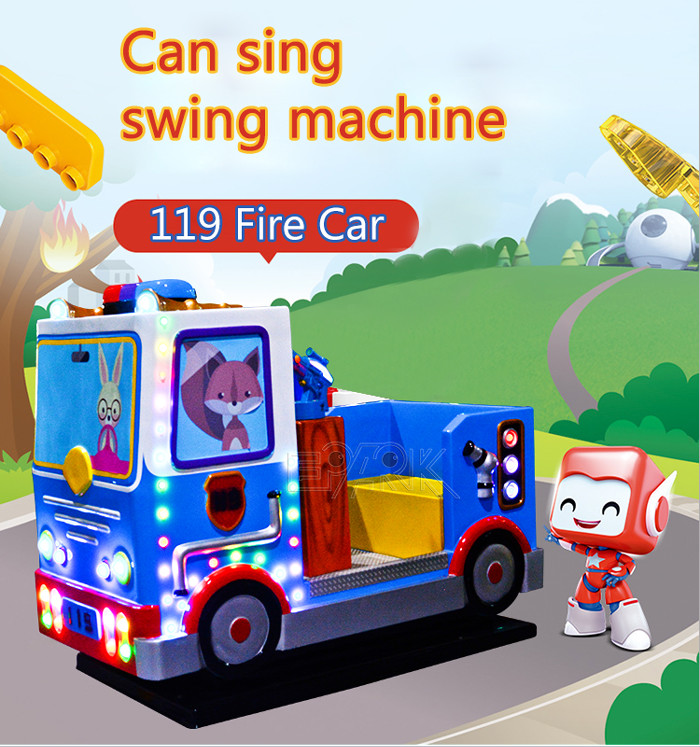 Educational Play Area Led Swing Car Amusement Baby Rocker Rides Toy Game Machine