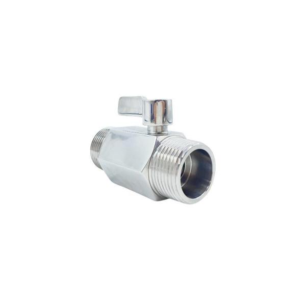 Pn 63 Double Male Thread Mini Ball Valve with Stainless Steel Handle