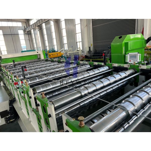High-Precision Durable C8 C21 Double Layer Trapezoidal Roll Forming Machine with PLC Control System