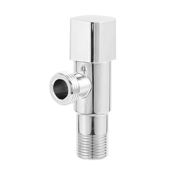 Hot Cold Water SS201 Plating Angle Valve For Wash Basin 1/2"X3/4"