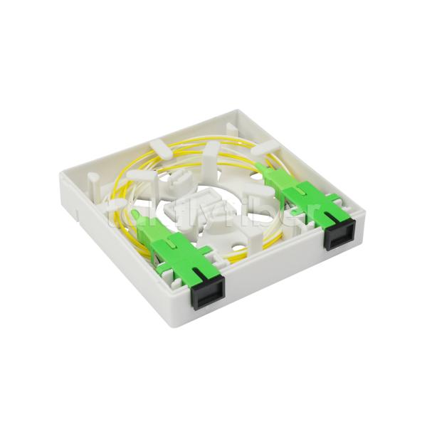 86 Type FTTH Faceplate Box SC APC SC UPC 2 Port Fiber Optic Wall Outlet