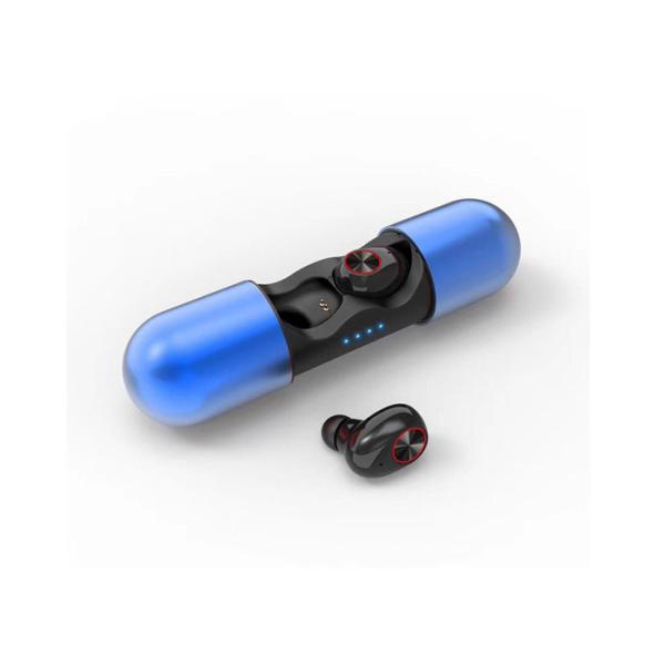 16Ω Metal Wireless Noise Cancelling Red Color Earbuds With Rechargeable Battery Case