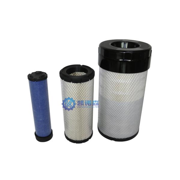 Stainless Steel End Cover Excavator Filter Element 282mm Height