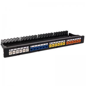 Buy cheap CAT5 CAT6 Network Patch Panel UTP Blank Unloaded RJ45 24 Port Patch Panel product