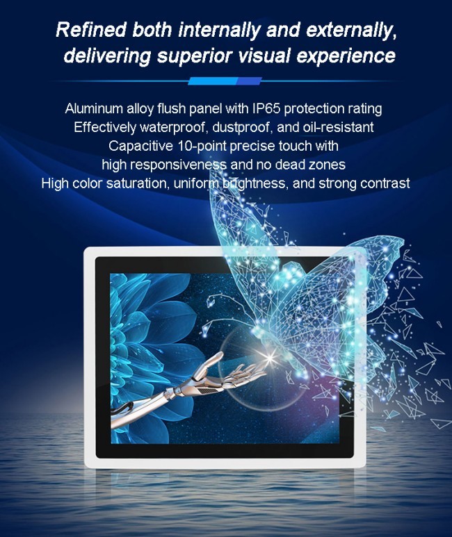 15.6-inch Widescreen Capacitive Touch Screen All-in-one Computer Dust-proof All Metal Embedded display