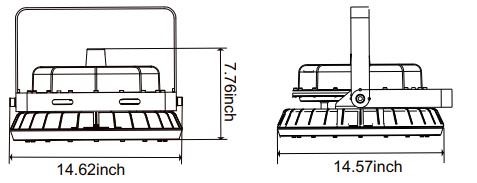 20-400W ATEX Explosion Proof LED High Impact Resistance Aluminum Housing Gas Station