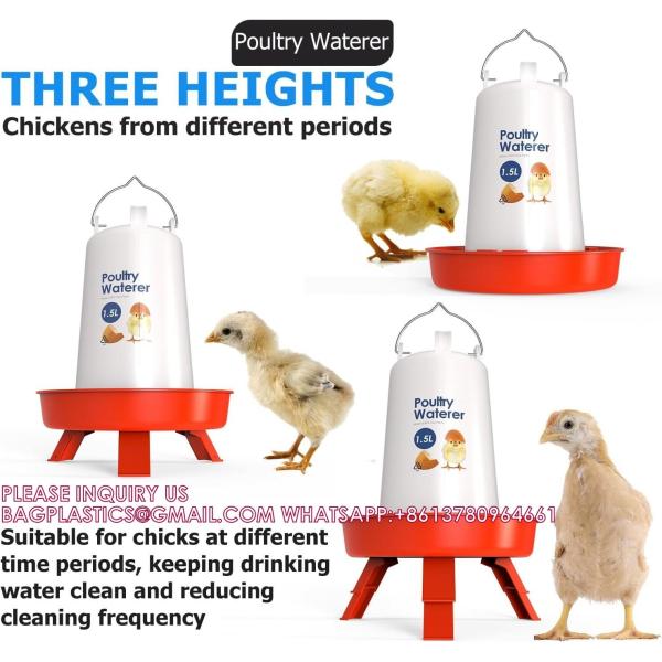 Recyclable Sustainable Plastic Chick Feeder Waterer Kit Chicken Feeder and Waterer Set