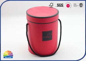 Buy cheap Festival Preserved Flower Package Round Paper Packaging Tube Box With Handle product