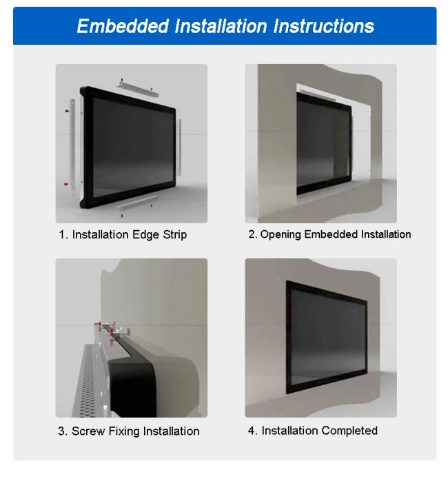 27 inch Factory Customizable Embedded Industrial panel PC Fanless Computer Waterproof All in One Touch Industrial Pc