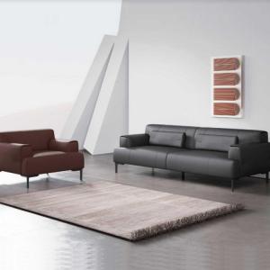 Buy cheap ISO Sponge Material Office Furniture Sofa Black Color Leather Sofa Set product