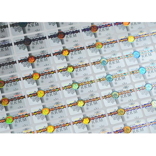 Security Seal Custom Overlay Hot Stamping Labels / Laser Hologram Security Labels